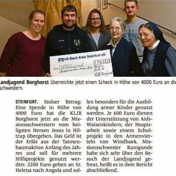 KLJB spendet 4000 Euro