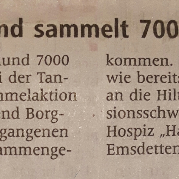 Tannenbaumaktion - Spendengelder